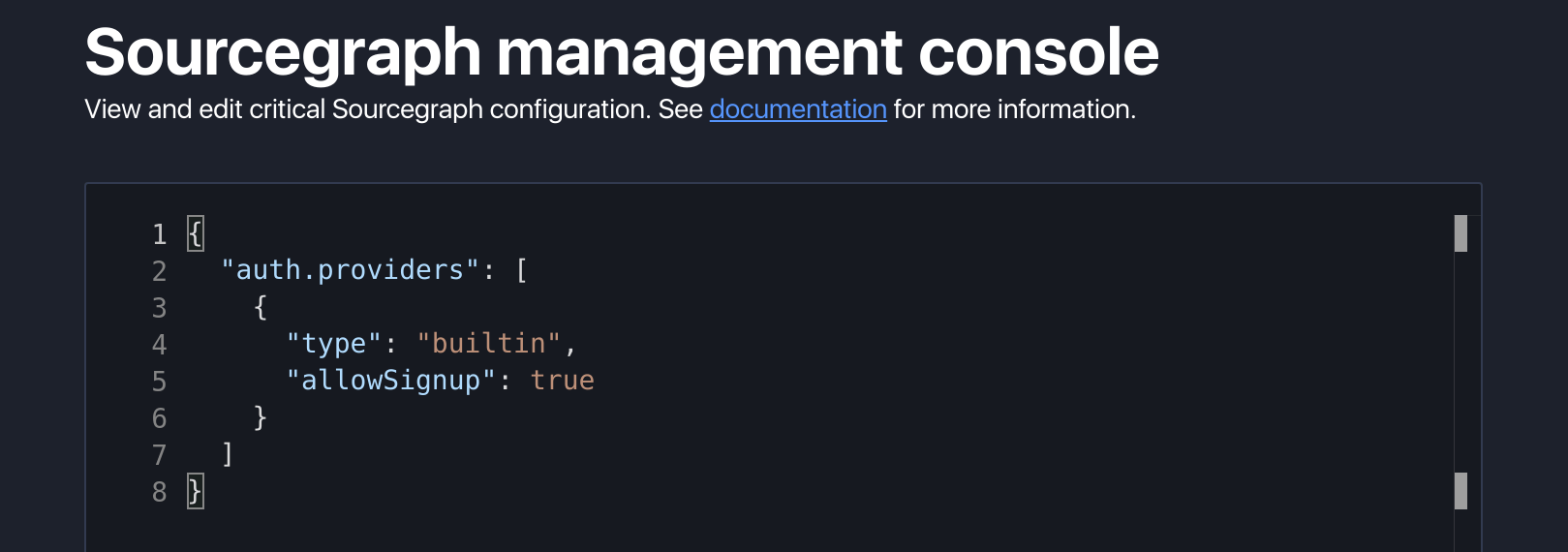 Management console